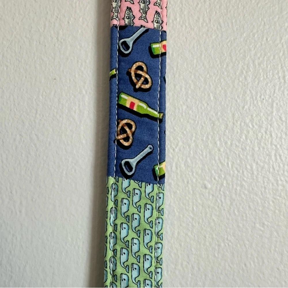 Vineyard Vines Pink and Blue Fabric belt for kids, size L